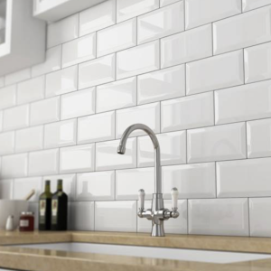 White Gloss Bevel Edge 100 x 200